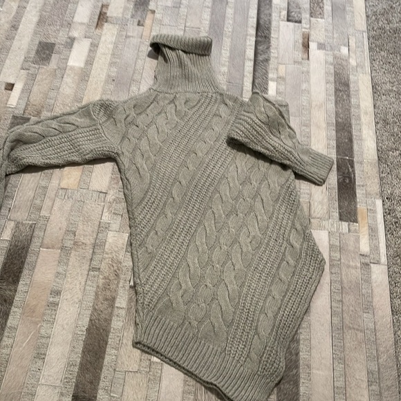 Cute Asymmetrical Heather Gray Sweater - Picture 4 of 5